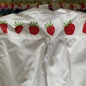 Dickies Short Sleeve Flex Coverall with strawberries size M (US size 8-10)